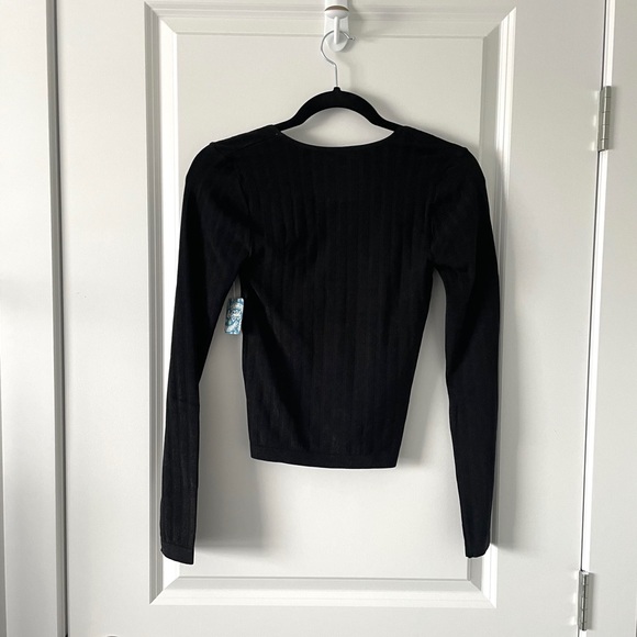 NWT FREE PEOPLE / LUCKY YOU LAYERING TOP BLACK - Picture 4 of 4